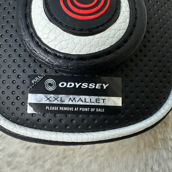 Odyssey Ten/10 XXL Mallet Putter Head Cover White/Red/Black. Magnetic Closure - Picture 5 of 5